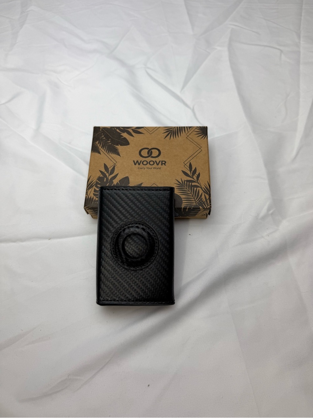 Black Carbon-Texture Wallet Case
